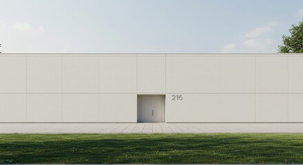 Obraz premium Modern minimalist building facade
