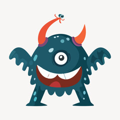 Fototapeta premium cute cartoon monster character illustration vector