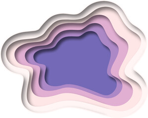 Abstract Wavy Paper Cutout Layered Background