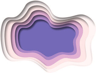 Abstract Wavy Paper Cutout Layered Background