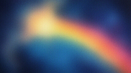 Prismatic light refracts across a textured canvas. Abstract background with grain texture