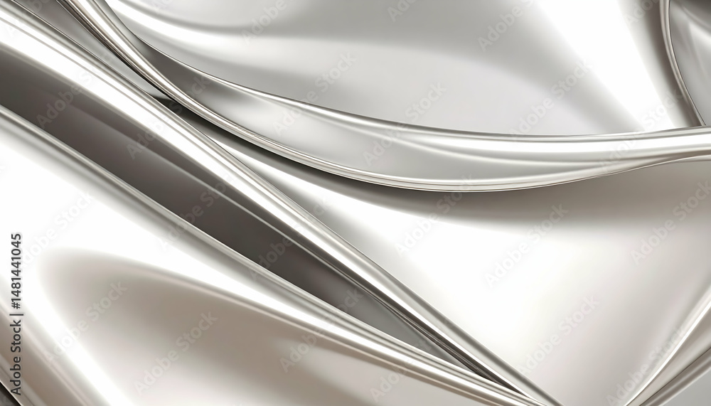 Poster brushed silver texture background with metal reflections and abstract metallic patterns in gray tone
