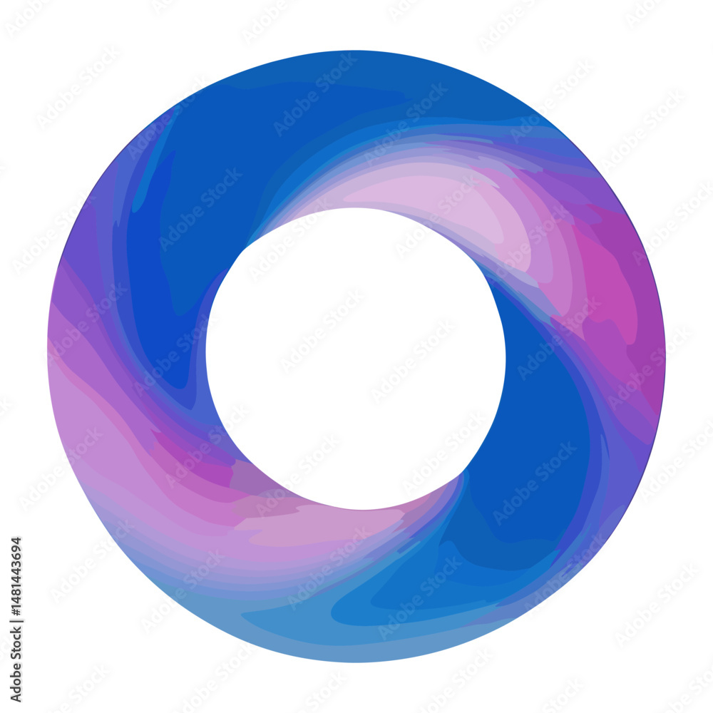 Poster loop shape illustration gradient colorful vector