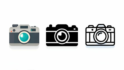 Camera Variations Digital Imagery Camera Vector Illustration Capturing Moments