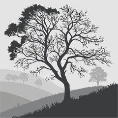 Obraz premium use-a-monochromatic-palette-with-shades-of-black-a.eps