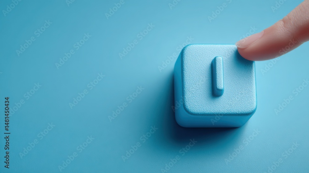 Poster finger pressing a button, illustrating the concept of automation and triggering follow-up actions in