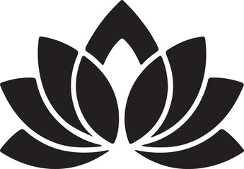 lotus flower silhouette, black lotus vector, lotus shape design, flower silhouette icon, sacred lotus outline, lotus clipart, minimal lotus symbol