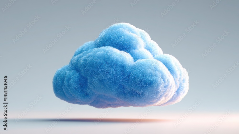 Poster a simple cloud representing ideas of innovation and growth in the context of distributed technology 