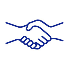 Obraz premium Two hands shaking illustration simple logo vector