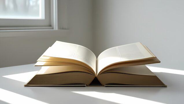 An old open book on a wooden tableAn old open book on a wooden table