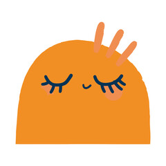 Illustration cute expression character vector