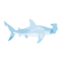 Obraz premium Cute hammerhead shark animal illustration stylized vector