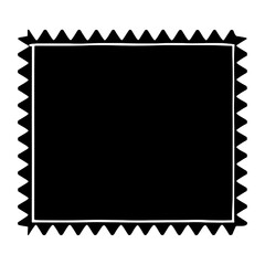 Blank post stamp shape illustration silhouette graphic vector