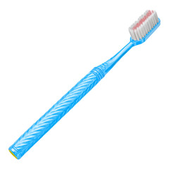 Blue Toothbrush on Transparent Background for Dental Care Concept