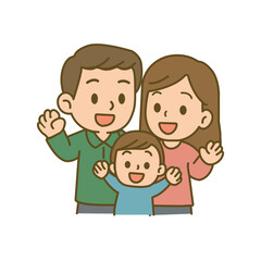 happy family with children