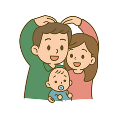 Obraz premium happy family with children
