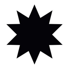 Obraz premium Islamic hexagonal shape symbol design black logo vector