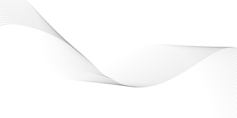 Abstract wave element for design. Digital frequency track equalizer. Stylized line art background. Vector illustration. Wave with lines created using blend tool. Curved wavy line, smooth stripe. 