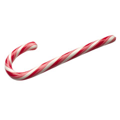 Fototapeta premium Festive Red and White Candy Cane isolated on transparent background