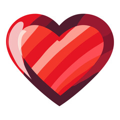 Carttoon heart icon illustration valentine's romantic vector