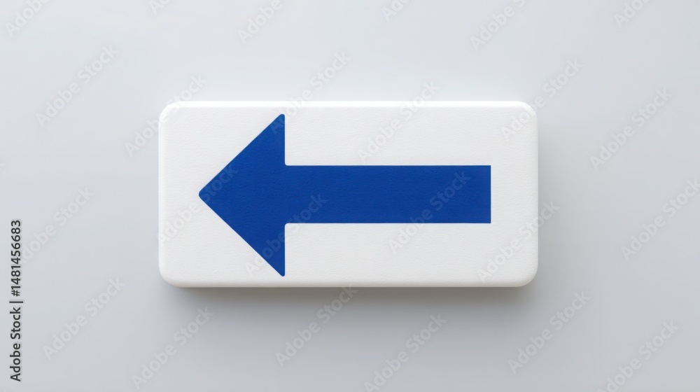 Poster dynamic blue arrow pointing right symbolizing progression and forward movement in business strategie