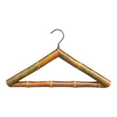 Bamboo Hanger with Transparent Background for Commercial Use