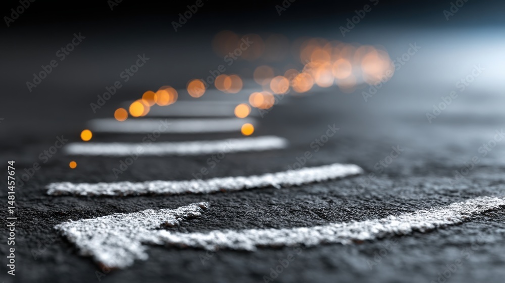 Aufkleber a single number displayed on a black surface representing the concept of refined investor path with 