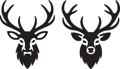deer head vector, deer face, antler illustration, cartoon deer head, majestic deer, wild deer head, deer profile, deer skull, stag head vector