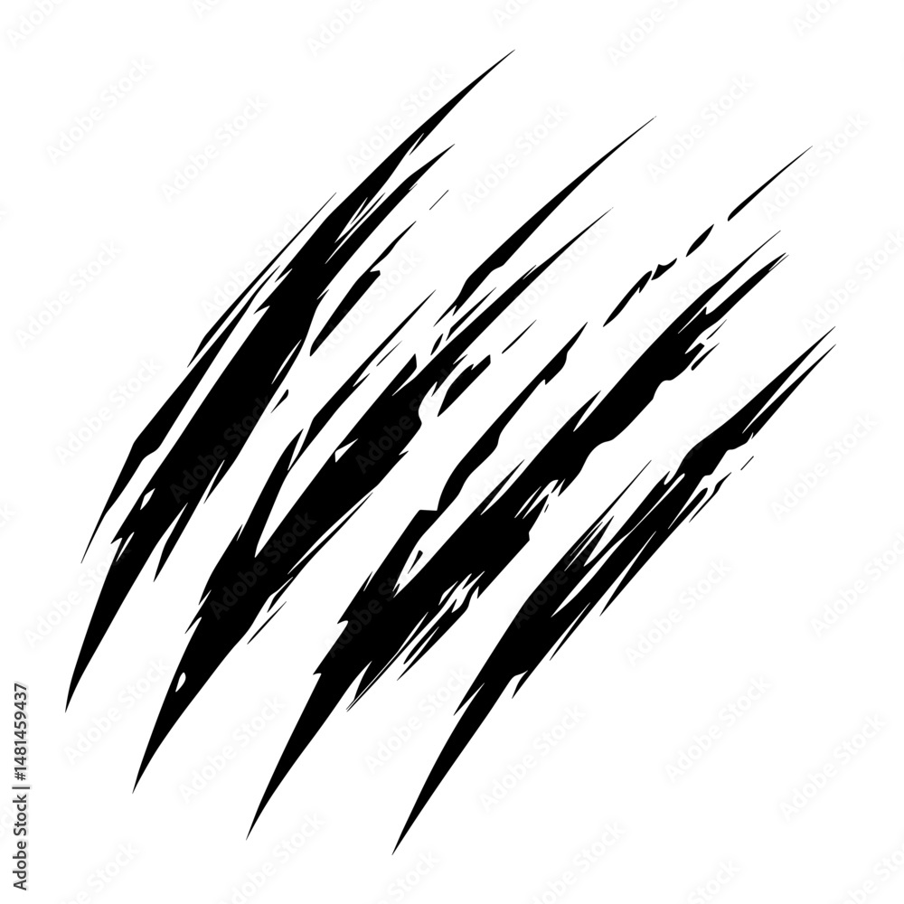 Poster claws and sharp scratch illustration vector design vector