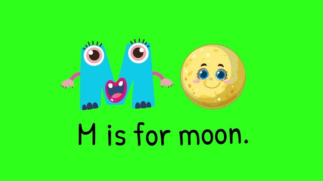 Alphabet Animation: M is for Moon