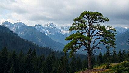 forest in the mountains