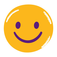 Fototapeta premium Yellow smiley face illustration cheerful expression vector