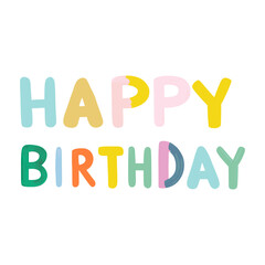 Birthday design happy text vector