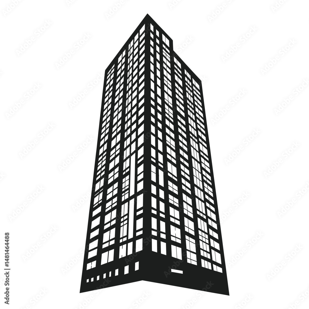 Poster architecture architecture skyscraper silhouette vector