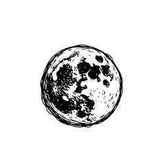 Detailed lunar surface sketch depicting craters and celestial topography exploration