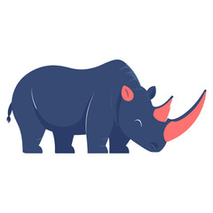 Fototapeta premium Rhino from Africa illustration background wildlife vector