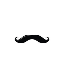 mustache logo and vector template