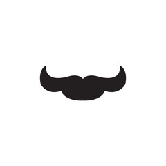 mustache logo and vector template