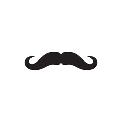 mustache logo and vector template