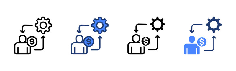 Working icon sheet multiple style collection