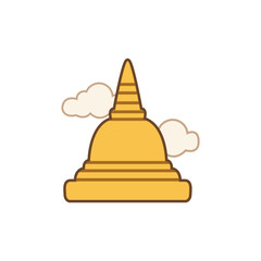temple pagoda illustration 