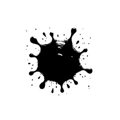 Monochrome Inkblot: An Abstract Graphic Element for Creative Designs and Layouts