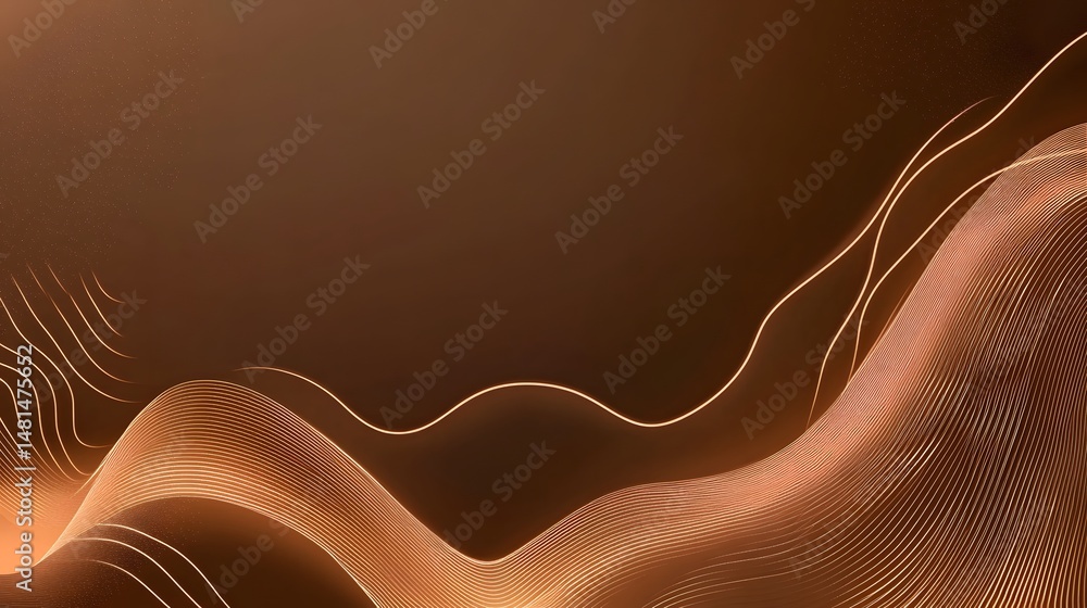 Poster abstract design with flowing lines and warm tones.