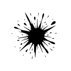 Dynamic Monochrome Ink Splatter Design for Creative Projects and Visualizations