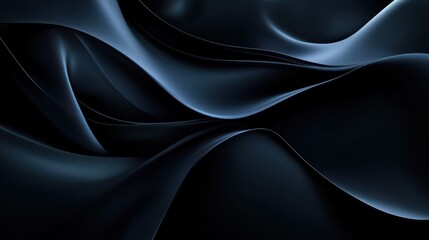Obraz premium Black Curve. Rich and Luxurious Silk Abstract Background with Elegant Wavy Folds