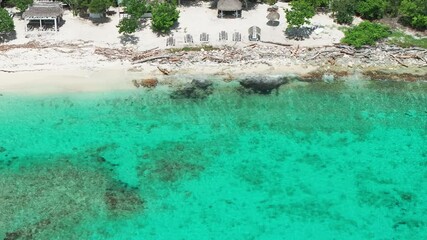 Wonderful Catalina coastline ,crystal clear sea and wildness sandy beach,amazing Caribbean sea and tropical beach.Catalina island.Dominican Republic.summer concept.