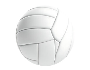 A detailed and realistic white volleyball isolated on a transparent background