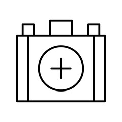 Obraz premium first aid kit line icon