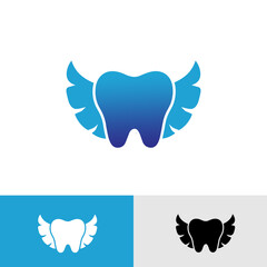 Creative Dental Wings Logo Design