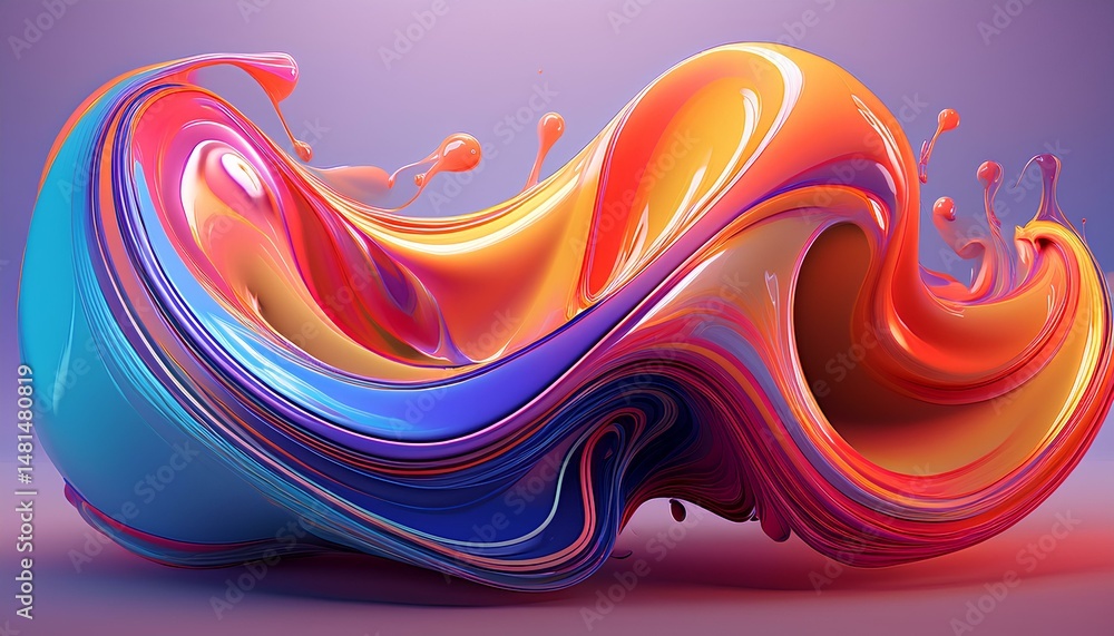 Poster abstract colorful paint splash watercolor background vector